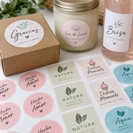 Etiquetas personalizadas para productos y emprendimientos