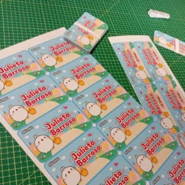 Etiquetas escolares personalizadas con diseños infantiles
