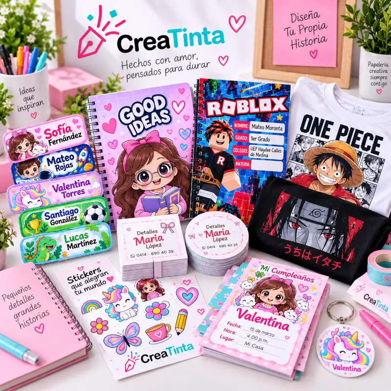 Papelería creativa y productos personalizados de CreaTinta