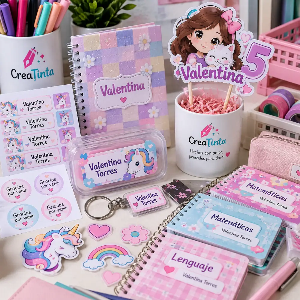 Papelería personalizada con productos de CreaTinta