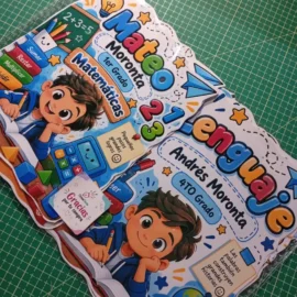Portadas personalizadas para cuadernos escolares