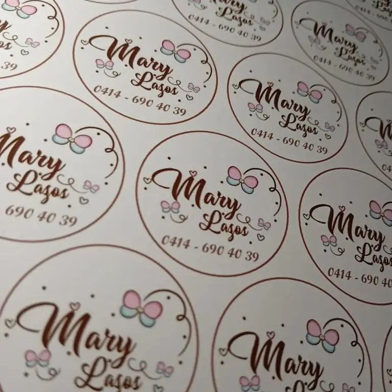 Stickers personalizados con diseños para productos y empaques