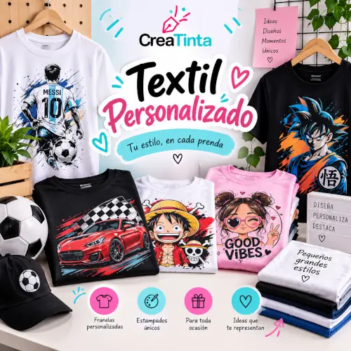Textil personalizado y franelas con estampados