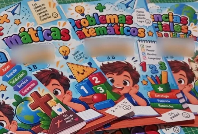 Portadas para cuadernos de matemáticas con números y figuras
