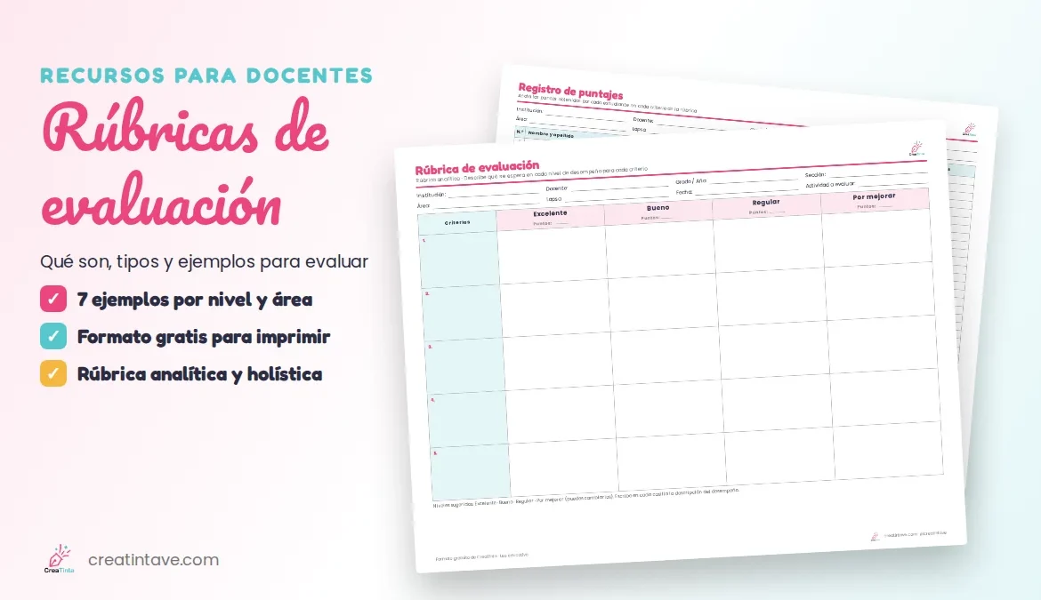 Rúbricas de evaluación: formato gratis para imprimir con ejemplos para evaluar